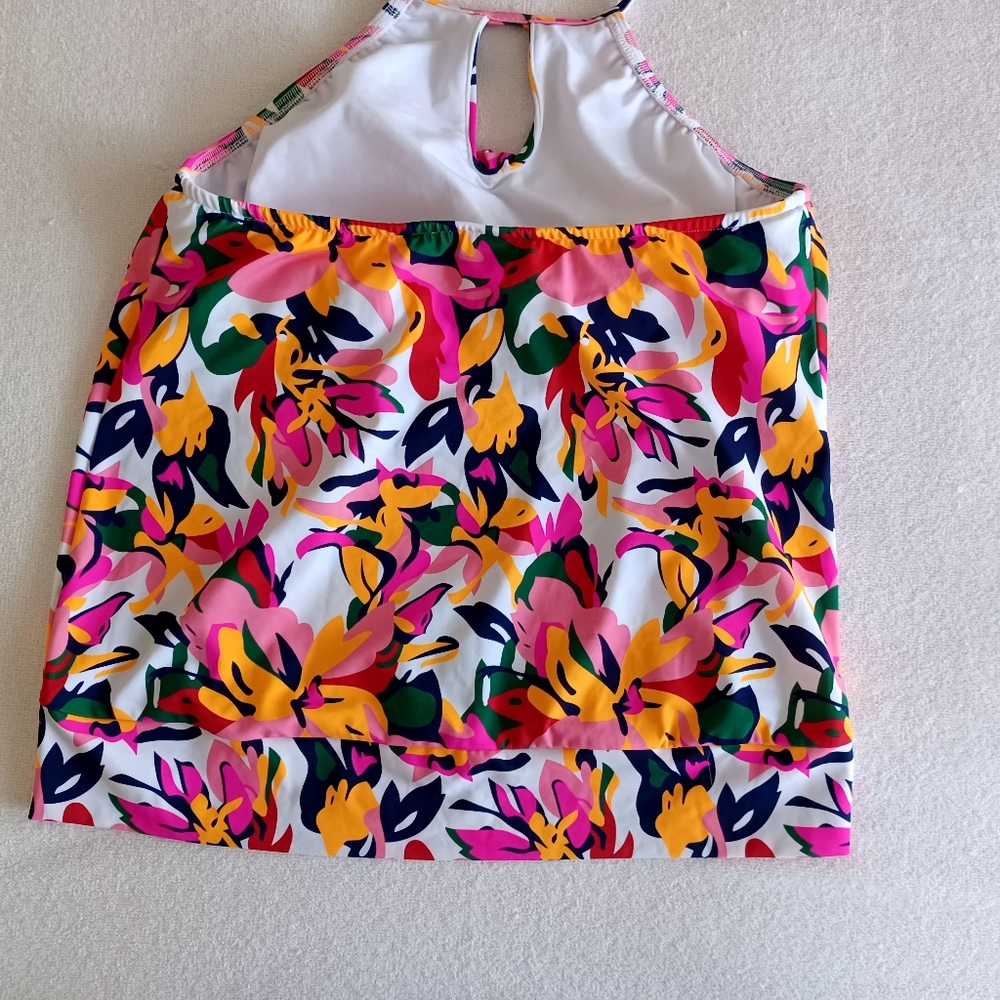 VENUS Bold Babe Multicolor Floral Tankini Top, Size M - Picture 7 of 13